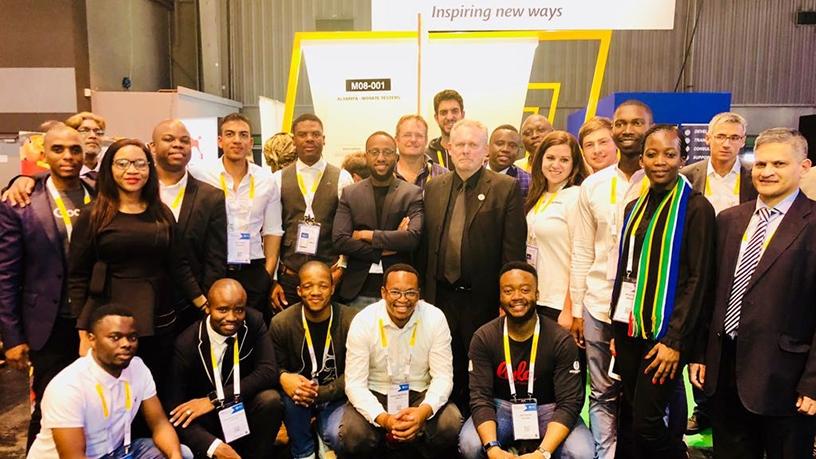 Trade and Industry Minister Rob Davies with a delegation of 13 South African start-up founders at  the VivaTech conference held in Paris last week.