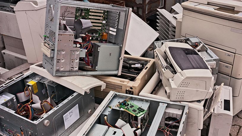 Instead of recycling in the Western countries, e-waste is being shipped to Africa where it accumulates in toxic dumps.