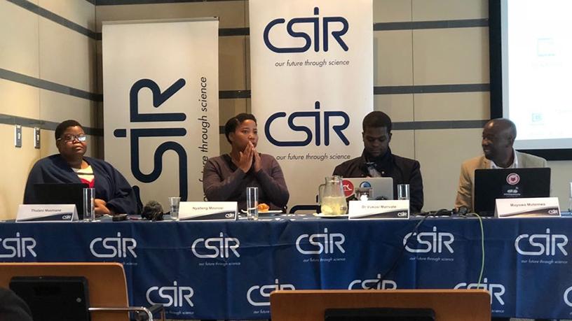 CSIR researchers, Thulani Mashiane, Nyalleng Moorosi, Dr Vukosi Marivate, and Muyowa Mutemwa.