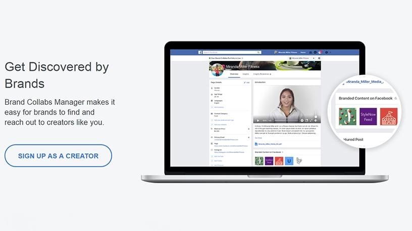 Facebook now has a portal that connects brands with video content creators.