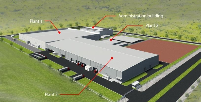 Model of how the new Vietnam Plant will look.