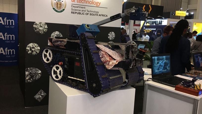 The Monster, a robot developed by the CSIR that aims to assess and identify risks for underground mines.