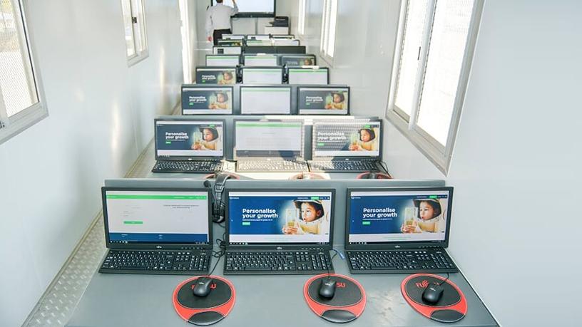 The 24-square-metre centre is equipped with the latest digital learning equipment.