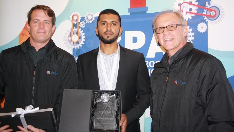 Elingo congratulates fellow industry leader MiWay on PureConnect Award.