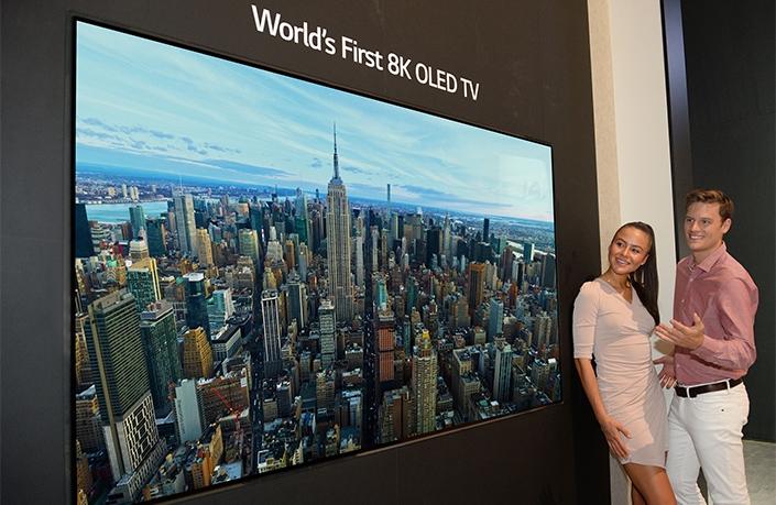 The new 8K OLED TV displayed by LG at IFA.