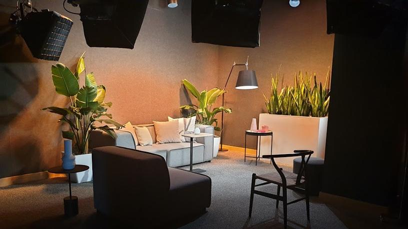 The studio where interviews of Instagram execs by media, or interviews of top Instagram talent, take place.