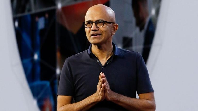 Microsoft CEO Satya Nadella at Microsoft Ignite 2018.