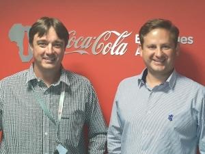 Left to right: Christian Cronje, CCBA's IT service delivery manager for Africa, and Francois Jacobs, senior account manager at Datacentrix.