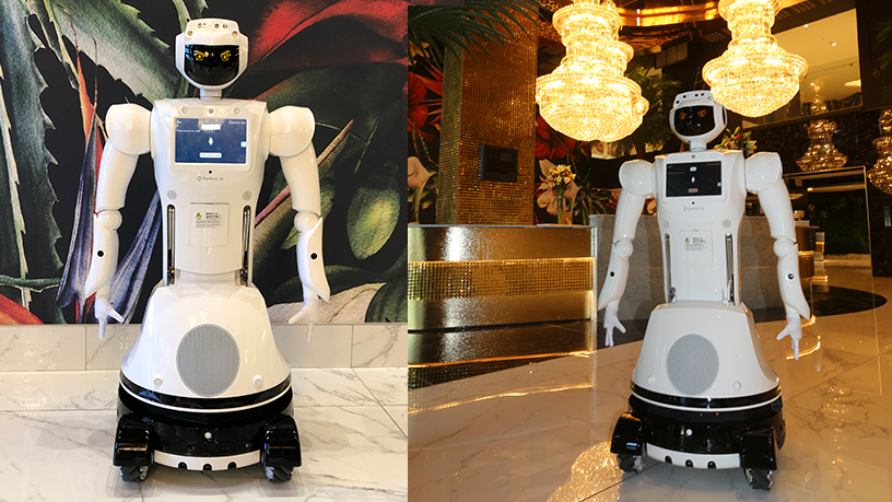 Robots deliver room service at