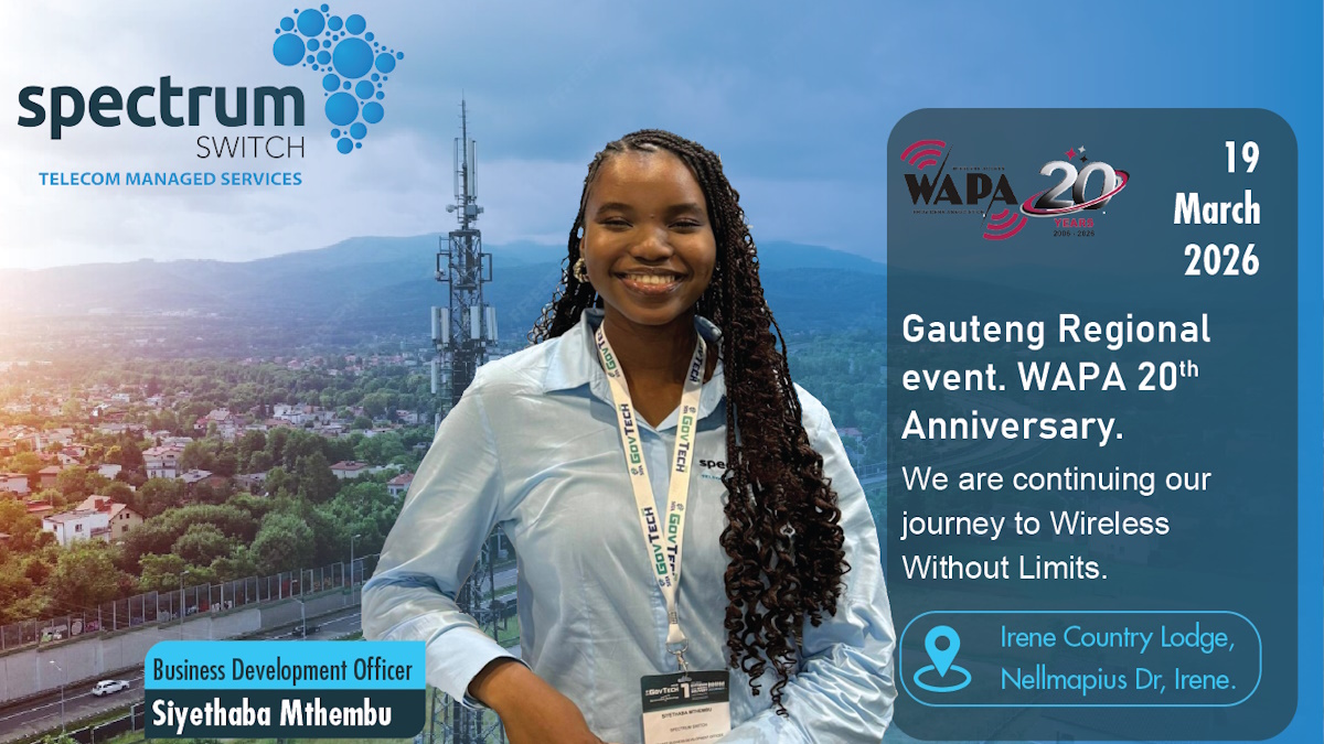 itweb.co.za - Spectrum Switch - Spectrum Switch sponsors WAPA 20th anniversary: Redefining the wireless landscape - without limits since 2006