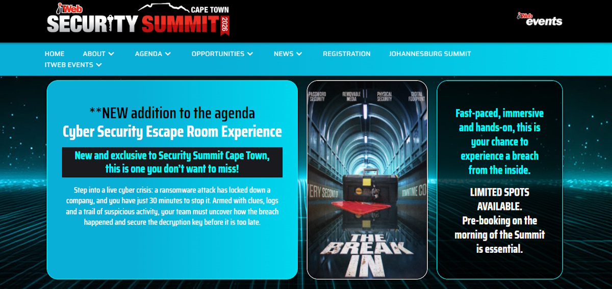 itweb.co.za - ITWeb Security Summit - Join the escape room experience at Security Summit Cape Town