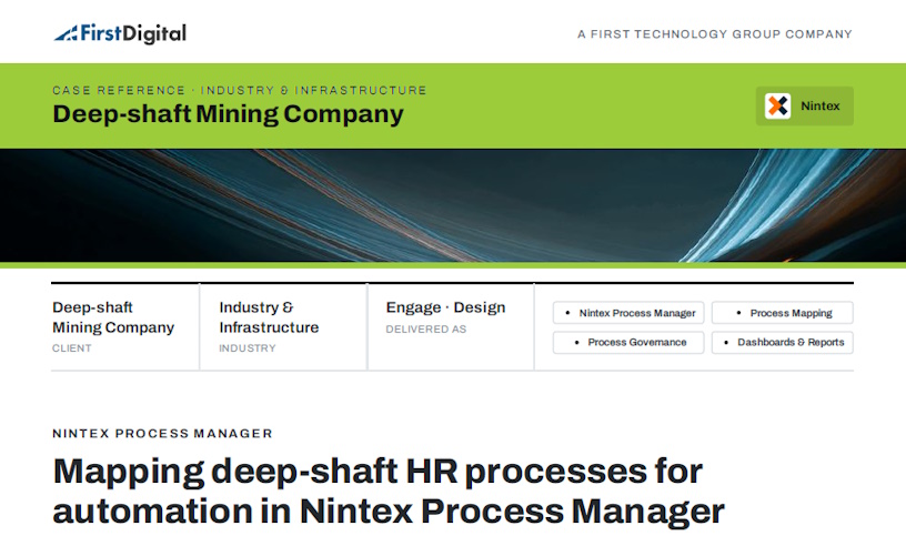 Mapping deep-shaft HR processes for automation in Nintex Process Manager