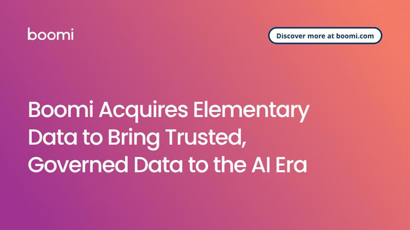 Boomi Acquires Elementary Data to Bring Trusted, Governed Data to the AI Era