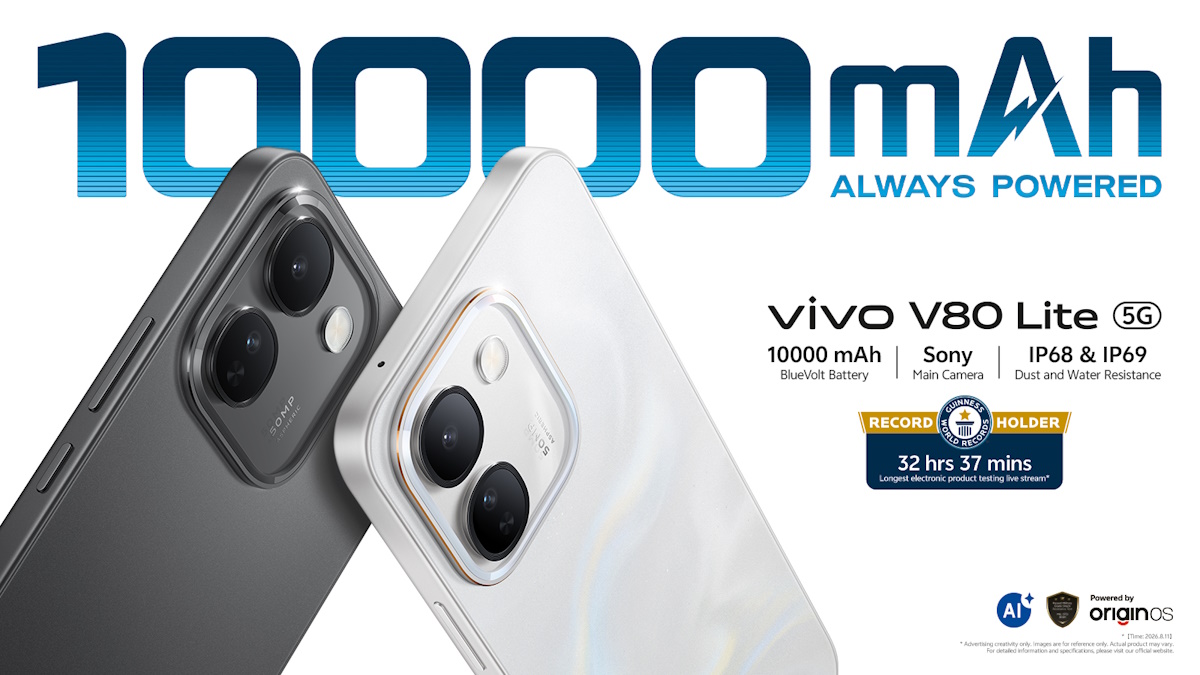 itweb.co.za - Vivo South Africa - vivo V80 Lite 5G brings 10 000mAh battery, rugged design to SA