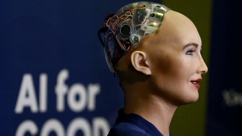 Sophia, a robot integrating artificial intelligence, developed by Hanson Robotics.